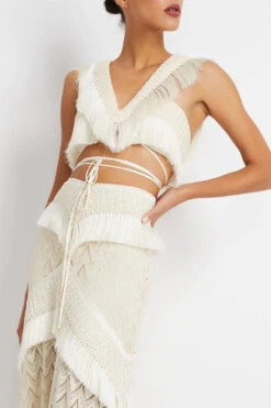 Fringe Trim Cropped Top