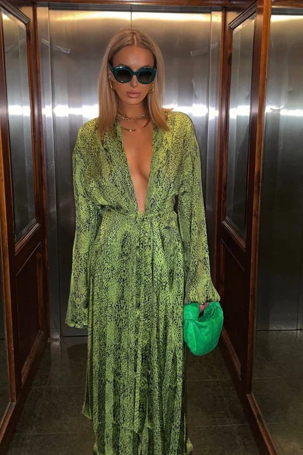 Tulum Robe Green Snake 3 Tulum Robe Green Snake